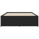 vidaXL Cadre de lit sans matelas noir 120x190 cm