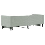 vidaXL Lit de jour avec gigogne sans matelas gris clair 80x200 cm