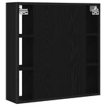 vidaXL Armoire de salle de bain avec miroir Chêne noir 60 x 16 x 60 cm Bois d'ingénierie
