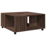 vidaXL Table basse chêne marron 80x80x40 cm bois d'ingénierie