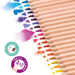 Crayons de couleur aquarellables mine épaisse Boite métallique 36 pièces + pinceau