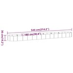 vidaXL Lit surélevé de jardin Acier enduit de poudre Argenté
