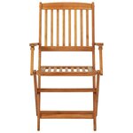 vidaXL Ensemble à manger de jardin pliable 3 Pièces Bois d'acacia solide