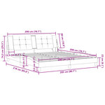 vidaXL Cadre de lit sans matelas marron 200x200 cm similicuir