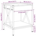 vidaXL Table basse avec LED Infinity sonoma gris 40x40x49 cm