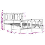 vidaXL Cadre de lit métal sans matelas et pied de lit blanc 120x200 cm