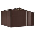 vidaXL Abri de jardin marron 277x279x179 cm acier galvanisé