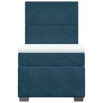 vidaXL Sommier à lattes de lit avec matelas bleu 100x200 cm