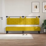 vidaXL Tête de lit suspendue Avec lumière LED Jaune Velours