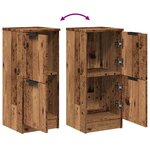 vidaXL Buffets 2 Pièces vieux bois 30x30x70 cm bois d'ingénierie