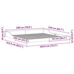 vidaXL Cadre de lit Marron 180 x 210 cm Bois massif en pin