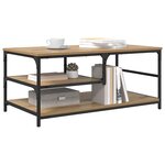 vidaXL Table basse Chêne artisanal 90 x 49 x 40 cm Bois d'ingénierie