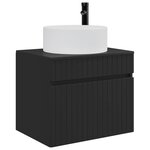 vidaXL Cabinet de Salle de Bain Mural Noir 59 x 44 5 x 50 cm