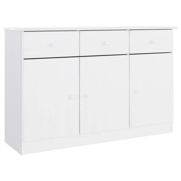 vidaXL Buffet ALTA blanc 112x35x73 cm bois massif de pin