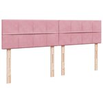 vidaXL Cadre de lit ottoman avec matelas rose 200x200 cm velours