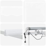 vidaXL Auvent Rétractable Blanc 400 × 350 cm Tissu Métal