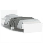 vidaXL Cadre de lit sans matelas avec tête de lit blanc 90x190 cm