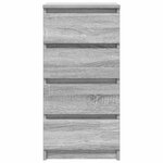 vidaXL Buffet sonoma gris 37 5x35x76 cm bois d'ingénierie