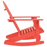 vidaXL Chaise à bascule de jardin Adirondack bois de sapin rouge