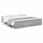 vidaXL Cadre de lit et tiroirs sonoma gris 200x200cm bois d'ingénierie