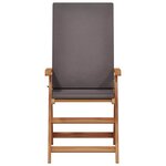 vidaXL Chaise de jardin 4 Pièces Marron 57 x 71.5 x 104cm Teck massif