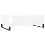 vidaXL Table basse blanc 104x60x35 cm bois d'ingénierie