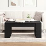 vidaXL Table basse Chêne Noir 102x55x42 cm Bois d'ingénierie
