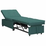 vidaXL Canapé-Lit Vert foncé 194 x 67 x 37 cm tissu