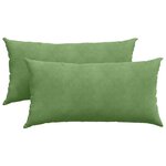 vidaXL Coussins de canapé 2 Pièces Vert clair 80 x 40 cm