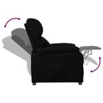 vidaXL Fauteuil inclinable Noir Tissu