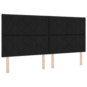 vidaXL Tête de lit Noir 200 cm tissu