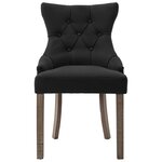 vidaXL Chaises à manger lot de 4 noir tissu
