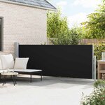 vidaXL Auvent latéral rétractable de patio 140x500 cm Noir