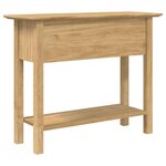 vidaXL Table console avec tiroir BODO Marron miel 91 x 34.7 x 74 cm