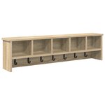 vidaXL Porte-manteau mural avec étagère Montage mural avec stockage Chêne sonoma 100 x 16 x 26 cm