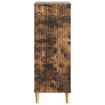 vidaXL Buffet Chêne fumé 33 x 34 5 x 90 cm Bois d'ingénierie