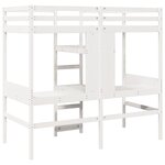 vidaXL Cadre de lit superposé sans matelas blanc 75x190 cm pin massif