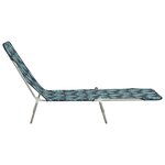vidaXL Chaises longues pliables lot de 2 Acier tissu Motif de feuilles