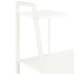 Bureau table poste de travail meuble d'ordinateur informatique étude avec étagère 102 x 50 x 117 cm blanc 02_0023475