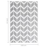 vidaXL Tapis d'extérieur ARAKIL Gris 160x230 cm PP