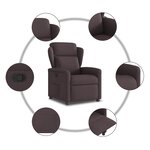vidaXL Fauteuil inclinable Marron foncé Tissu