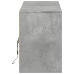 vidaXL Meuble TV avec LED gris béton 140x34x50 cm bois d'ingénierie