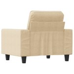 vidaXL Fauteuil Crème 60 cm Tissu