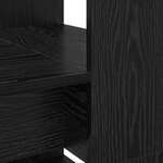 vidaXL Bureau avec rangement chêne noir 113x54x120 cm Bois d'ingénierie