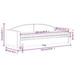 vidaXL Lit de jour avec matelas gris clair 80x200 cm tissu