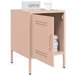 vidaXL Tables de chevet 2 Pièces rose 36x39x50 5 cm acier