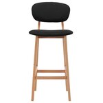 vidaXL Tabourets de bar lot de 2 noir tissu