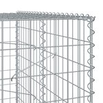 vidaXL Panier gabion avec couvercle 850x100x200 cm fer galvanisé