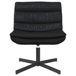 vidaXL Chaise pivotante Noir 63 x 75 x 76 cm PU brillant