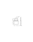 THIRARD - Lot de 2 cadenas TYPE 1  intérieur  35mm  anse acier cémenté  4 clés  s'entrouvrant - THIRARD